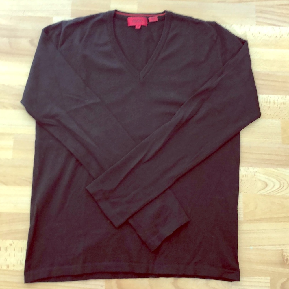 Mens v-neck wool HUGO by Hugo Boss sweater